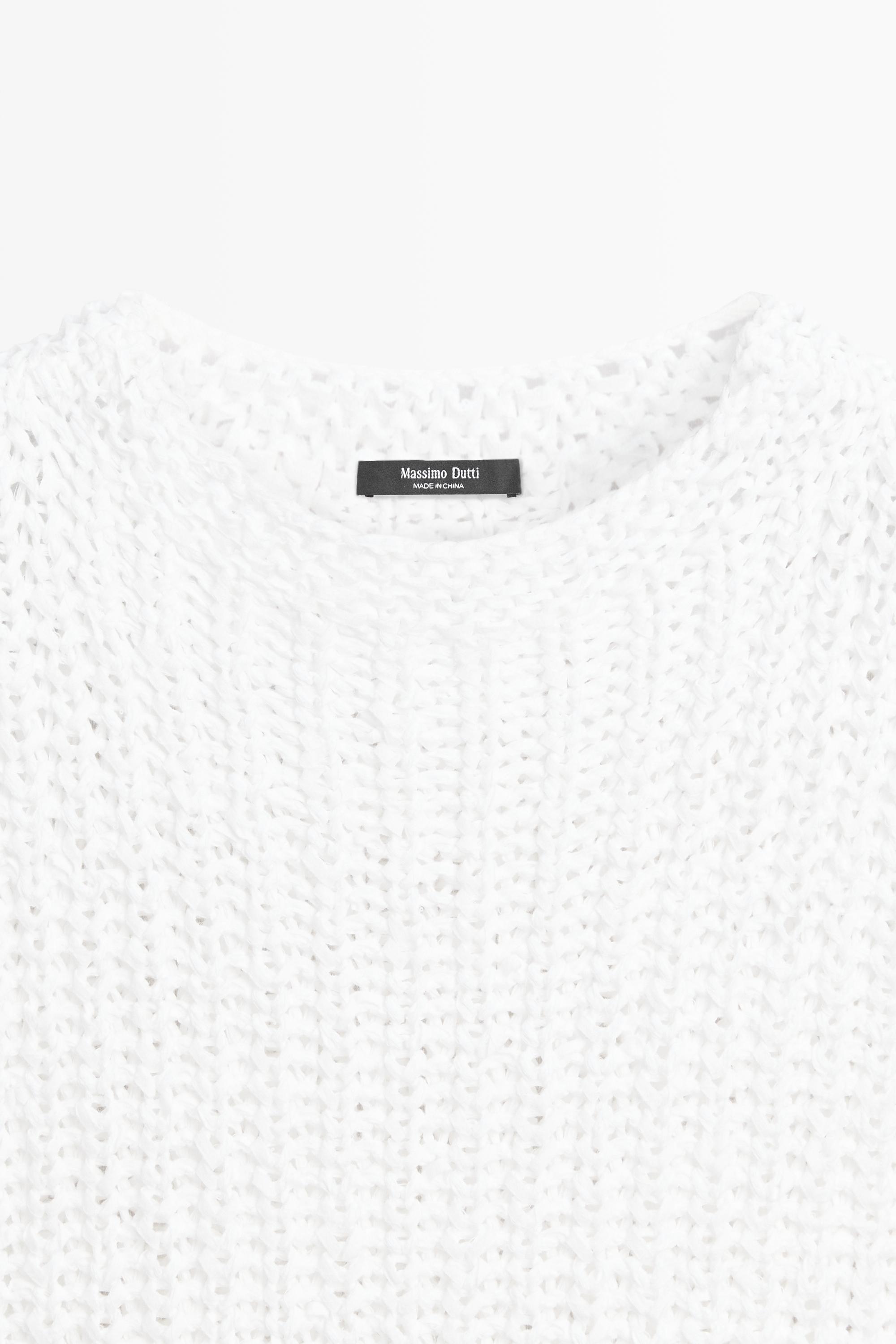 Textured cotton knit top